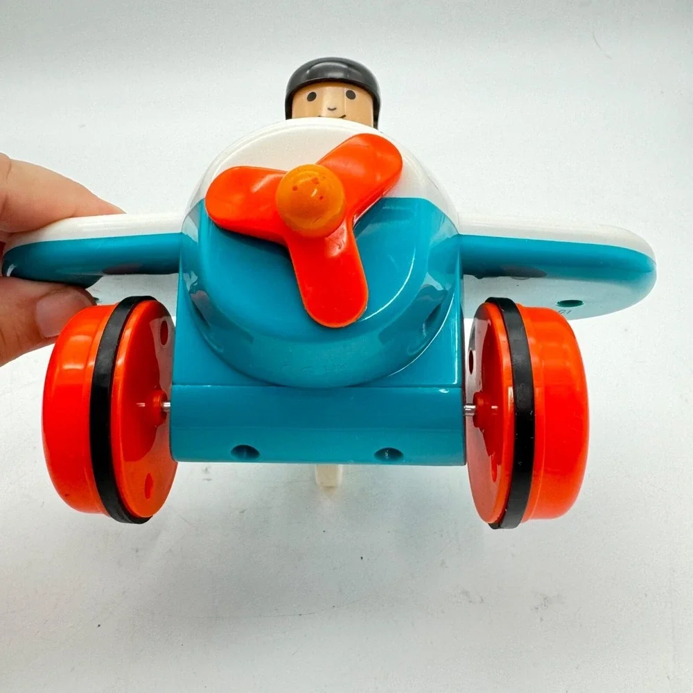 BATTAT Push & Go Airplane & Train Toy Vehicles Set Toddlers Pull‎ & Go